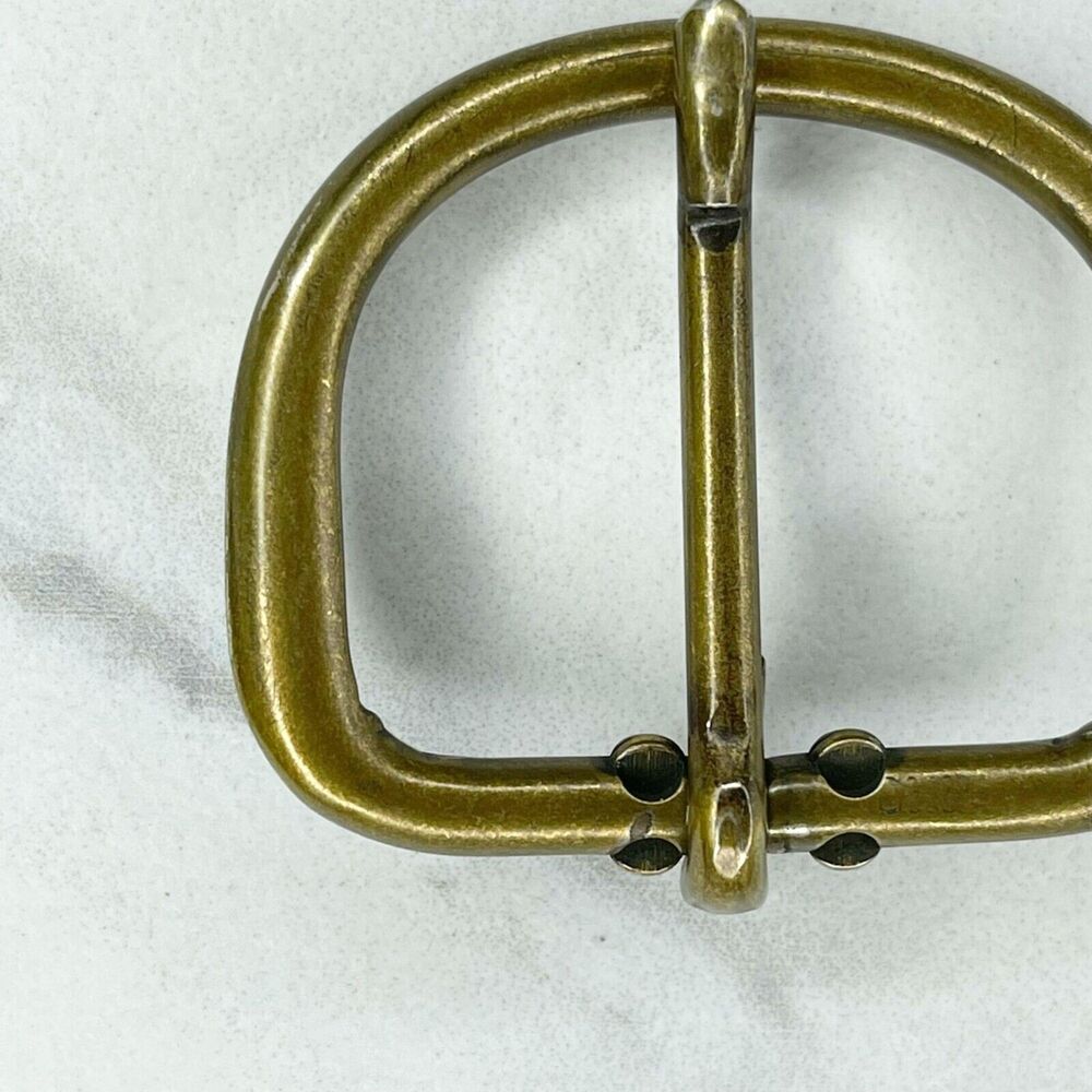 Bronze Tone Rounded Simple Basic Belt Buckle - Picture 4 of 7
